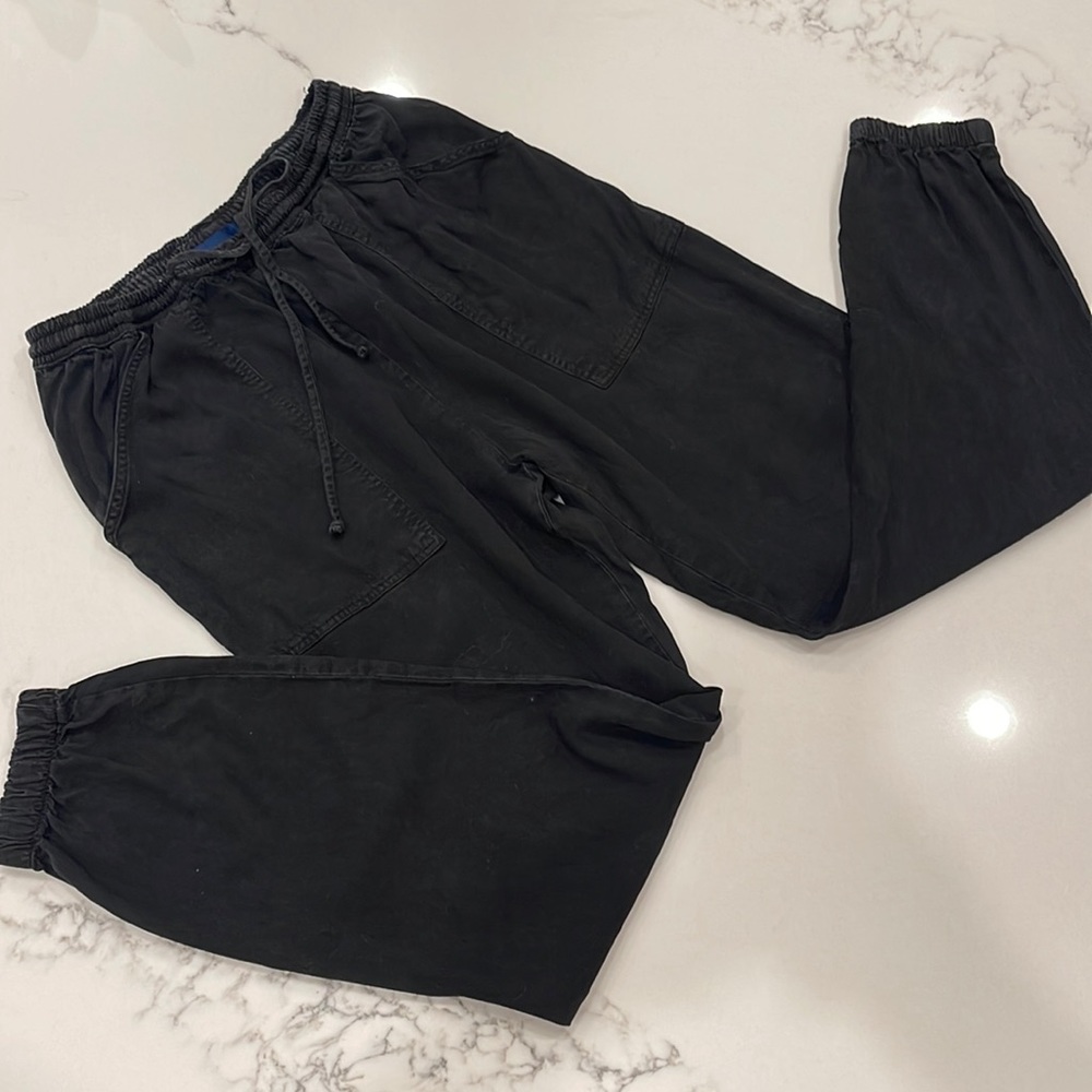 BLUE LIFE Black Cotton Jogger pants, Small